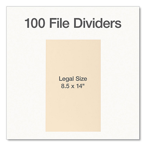 Pendaflex File Backs, Legal Size, Manila, 100/Box (90154)