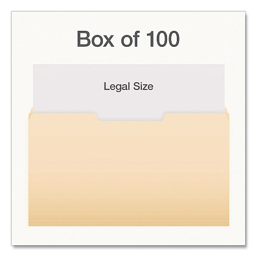 Pendaflex Manila File Folders, 1/3-Cut Tabs: Center Position, Legal Size, 0.75" Expansion, Manila, 100/Box (753132)