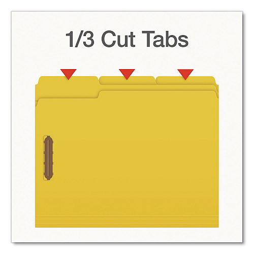 Pendaflex Heavy-Duty Fastener Folder, 1/3-Cut Tab: Assorted, Expands 0.75", 2 Fasteners, Letter Size, Assorted, 50/Box (1006957)