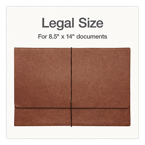 Pendaflex Heavy-Duty Expanding File Monthly Index, 5.25" Expansion, 12 Sections, Elastic Band Closure, 1/3-Cut Tabs, Legal Size, Brown (1006977)