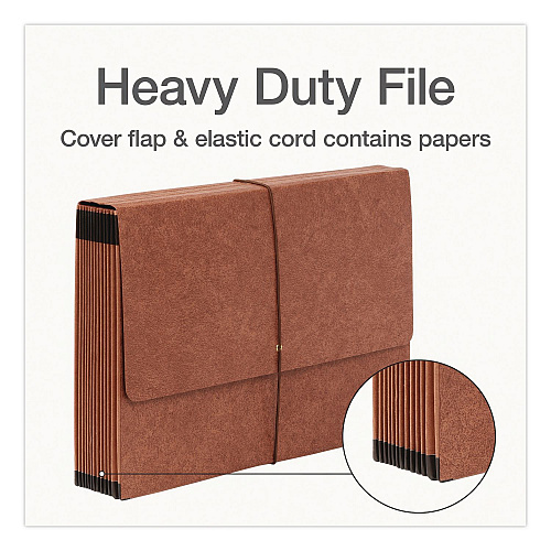 Pendaflex Heavy-Duty Expanding File Monthly Index, 5.25" Expansion, 12 Sections, Elastic Band Closure, 1/3-Cut Tabs, Legal Size, Brown (1006977)