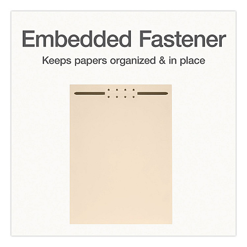 Pendaflex File Divider Set, End Tab: Straight, 1 Fastener, Letter Size, Manila, 100/Box (1006978)