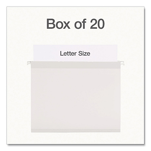 Pendaflex Ready-Tab Reinforced Hanging File Folders, Letter Size, 1/3-Cut Tabs, White, 20/Box (1006985)