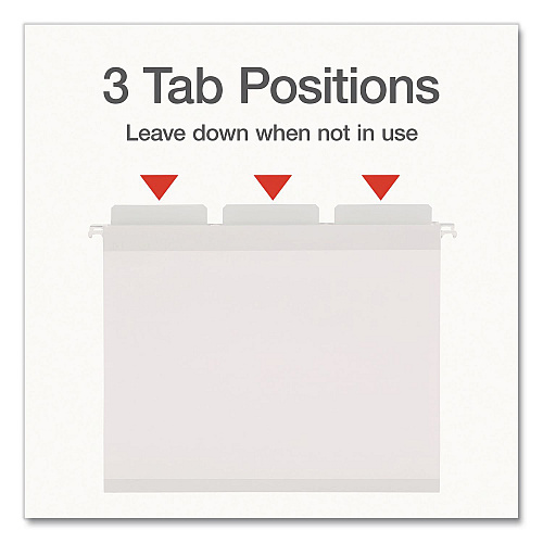 Pendaflex Ready-Tab Reinforced Hanging File Folders, Letter Size, 1/3-Cut Tabs, White, 20/Box (1006985)