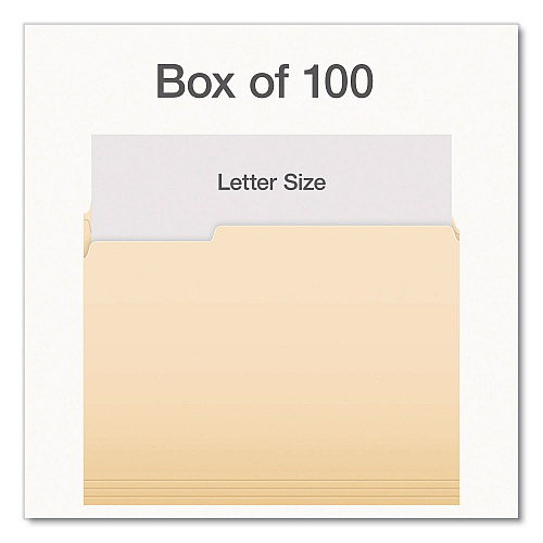 Earthwise by Pendaflex 100% Recycled Manila File Folder, 1/3-Cut Tabs: Assorted, Letter Size, 0.75" Expansion, Manila, 100/BX (1006989)