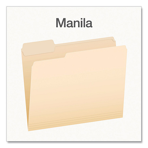 Earthwise by Pendaflex 100% Recycled Manila File Folder, 1/3-Cut Tabs: Assorted, Letter Size, 0.75" Expansion, Manila, 100/BX (1006989)