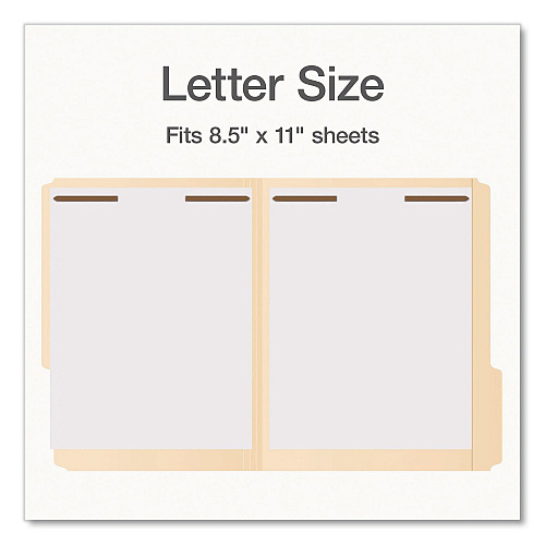 Pendaflex Heavy-Duty Fastener Folder, 1/3-Cut Tab: Assorted, Expands 0.75", 2 Fasteners, Letter Size, Manila, 50/Box (1006994)