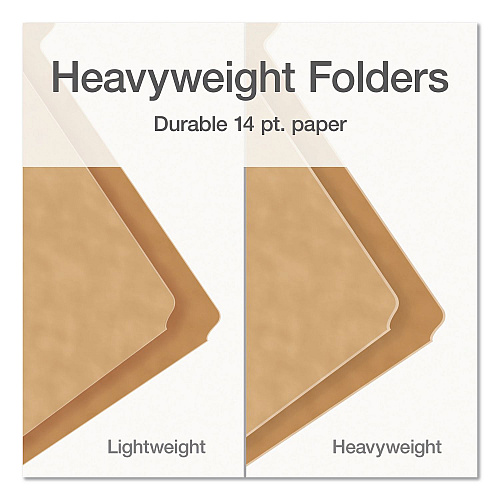 Pendaflex Kraft File Folders, 1/3-Cut Tabs: Assorted, Letter Size, 0.75" Expansion, Kraft, 50/Box (1007030)