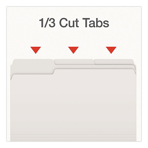Pendaflex Double-Ply Reinforced Top Tab Colored File Folders, 1/3-Cut Tabs: Assorted, Legal, 0.75" Expansion, White, 100/Box (1007034)