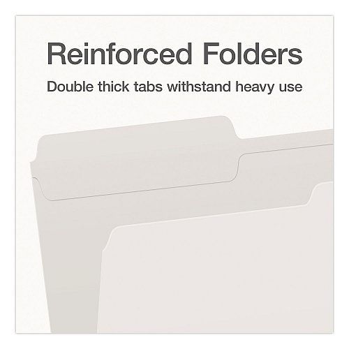 Pendaflex Double-Ply Reinforced Top Tab Colored File Folders, 1/3-Cut Tabs: Assorted, Legal, 0.75" Expansion, White, 100/Box (1007034)