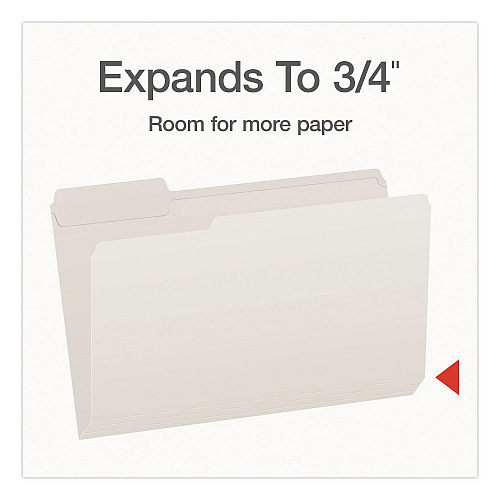 Pendaflex Double-Ply Reinforced Top Tab Colored File Folders, 1/3-Cut Tabs: Assorted, Legal, 0.75" Expansion, White, 100/Box (1007034)