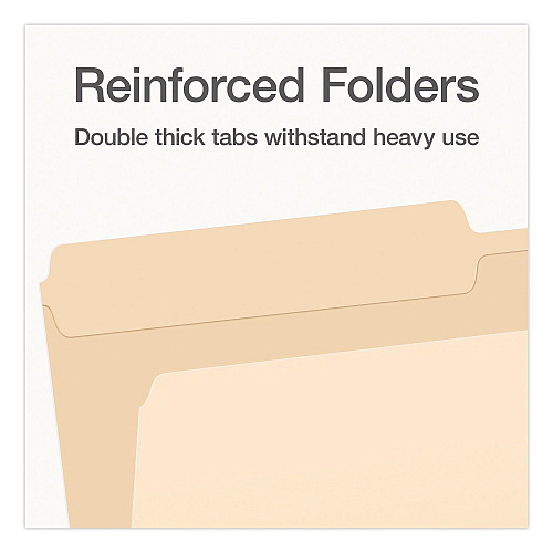 Pendaflex Manila File Folders, 1/2-Cut Tabs: Assorted, Legal Size, 0.75" Expansion, Manila, 100/Box (1007052)