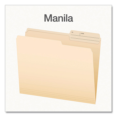 Pendaflex Manila File Folders, 2/5-Cut Tabs: Right, Letter Size, 0.75" Expansion, Manila, 100/Box (1007078)