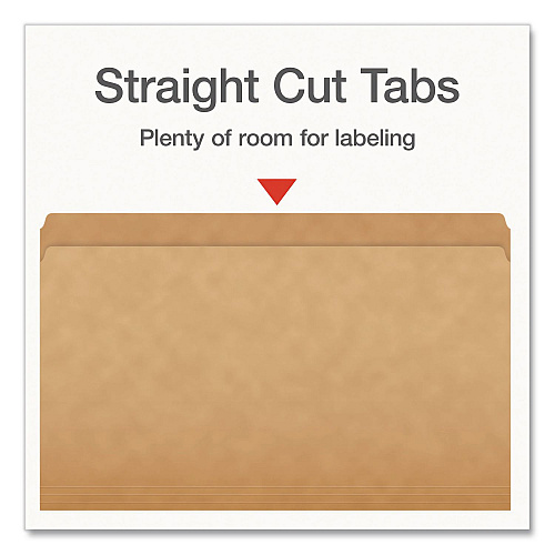 Pendaflex Kraft File Folders, Straight Tabs, Legal Size, 0.75" Expansion, Kraft, 100/Box (1007137)