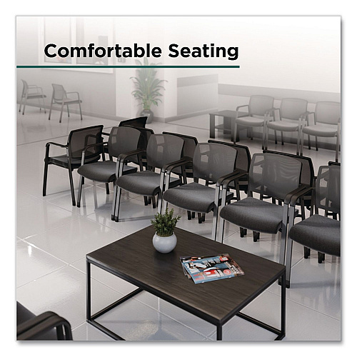 Workplace2.0 Esler Fabric Guest Chair, 23.3 x 22.3 x 31.7, Black Seat, Black Back, Black Base (WP62994CC)