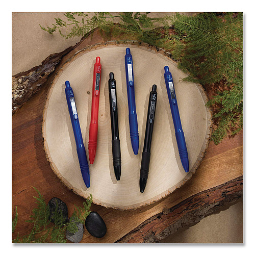 Zebra Z-Grip Recycled Retractable Ballpoint Pen, Medium 0.7 mm, Black Ink, Black Barrel, Dozen (20710)