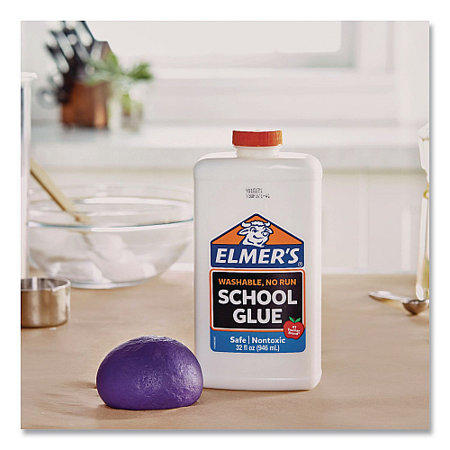 Elmer's Washable School Glue, 32 oz, Dries Clear (2024678)