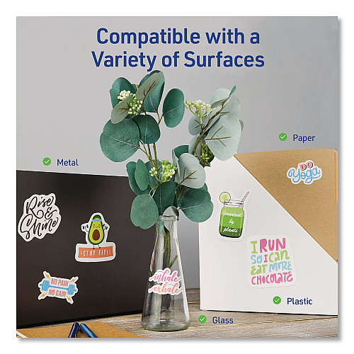 Avery Multipurpose Sticker Project Paper, Inkjet, 8.5 x 11, 15 Sheets/Pack (3383)
