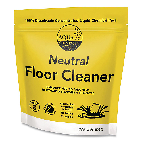 Diversey Aqua ChemPacs Neutral Floor Cleaner, Lavender Scent, 120/Pack (9320926)