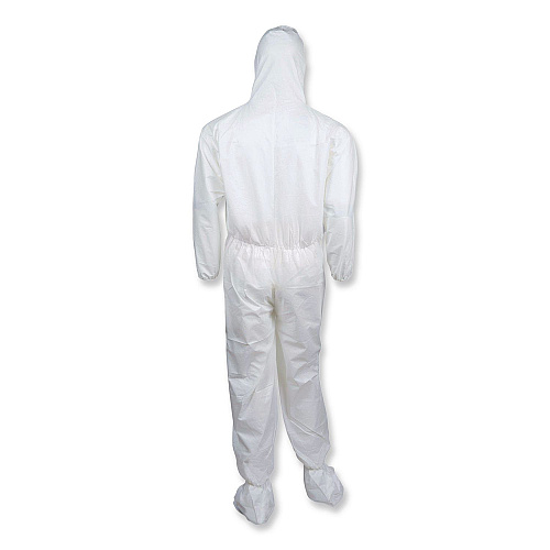 Ansell KleenGuard A30 Coveralls, Medium, White, 25/Carton (46122)