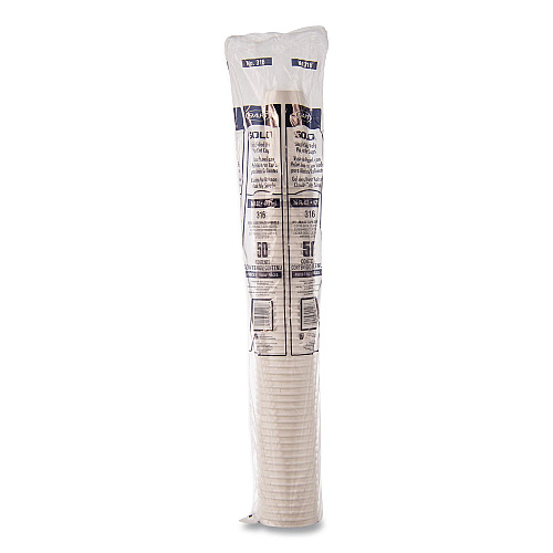 SOLO Paper Hot Cups, 16 oz, White, 50/Pack (316WPK)