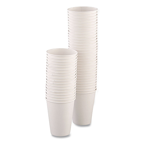 SOLO Paper Hot Cups, 12 oz, White, 50/Pack (412WNPK)