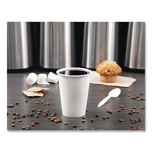 SOLO Paper Hot Cups, 12 oz, White, 50/Pack (412WNPK)