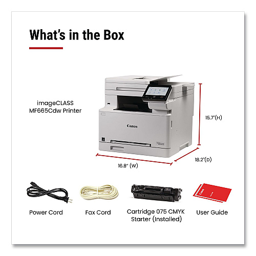Canon imageCLASS MF665Cdw Wireless Multifunction Laser Printer, Copy/Fax/Print/Scan (6928C005)
