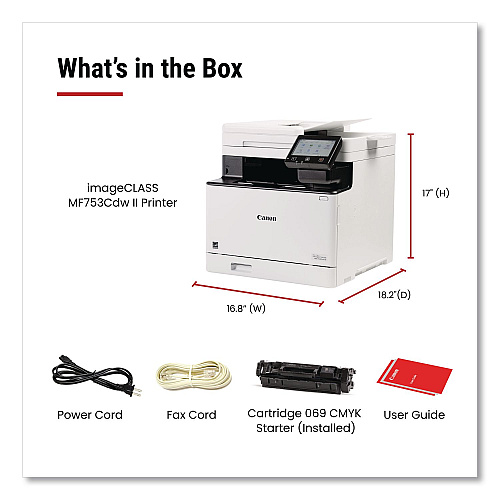 Canon Color imageCLASS MF753Cdw II - All in One, Wireless, Duplex Laser Printer