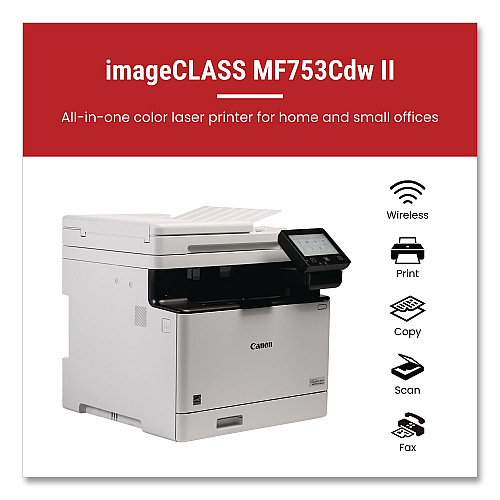 Canon Color imageCLASS MF753Cdw II - All in One, Wireless, Duplex Laser Printer