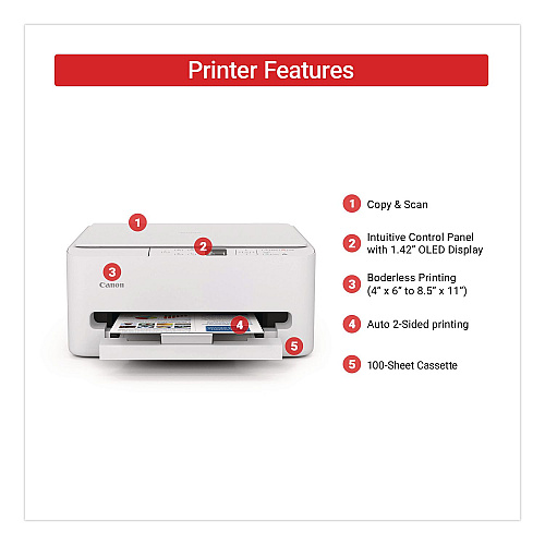 Canon PIXMA TS6520 Inkjet Printer, Copy/Print/Scan (7179C002)