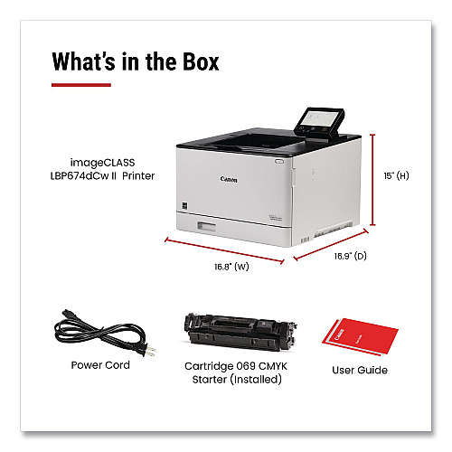 Canon imageCLASS LBP674Cdw II Wireless Laser Printer (7186C006)