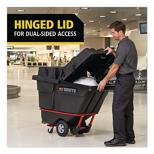 Rubbermaid Commercial BRUTE Rotomolded Tilt Truck Lid, 28.85 x 57.10 x 9.7, Black (2221456)