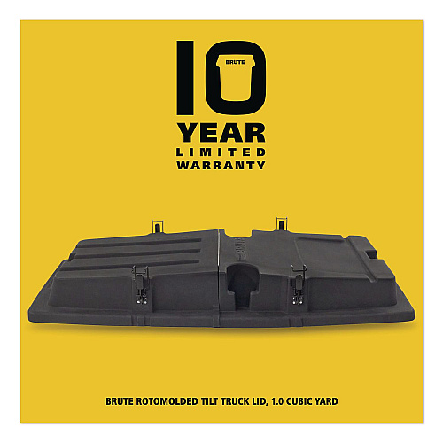 Rubbermaid Commercial BRUTE Rotomolded Tilt Truck Lid, 35.01 x 70.7 x 9.5, Black (2221457)