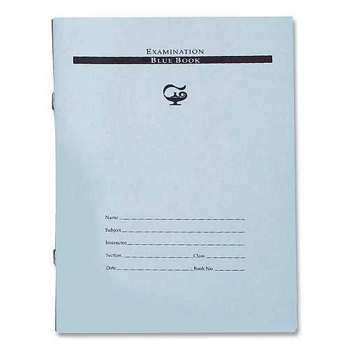 Pacon Examination Bluebook, Wide/Legal Rule, Blue Cover, (10) 8.5 x 7 Sheets (BB788)