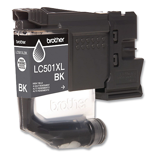 Brother LC501XLBKS High-Yield Ink, 500 Page-Yield, Black
