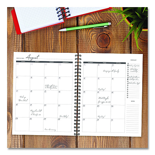 Willow Creek Press Budget Monthly Planner, 11 x 8.5, Black Cover, 12-Month, Undated (40324)