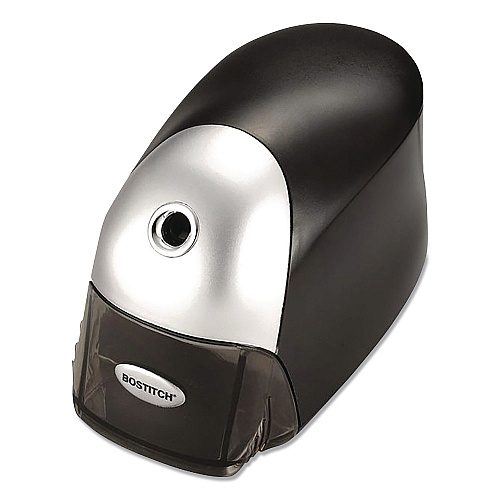 Bostitch QuietSharp Executive Electric Pencil Sharpener, AC-Powered, 4 x 7.5 x 5.13, Black/Silver, 6/Carton (EPS8HDBLKCT)