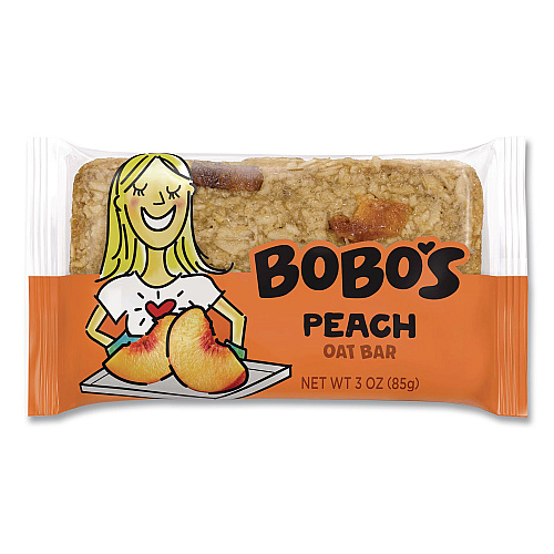 Bobo's Oatmeal Bars, Peach, 3 oz Individually Wrapped, 12/Box (00058)