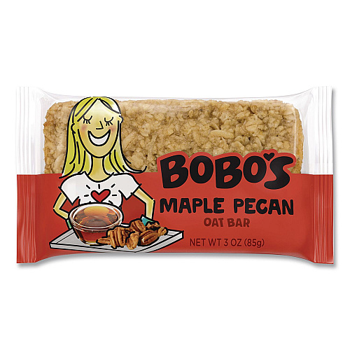 Bobo's Oatmeal Bars, Maple Pecan, 3 oz Individually Wrapped, 12/Box (00059)