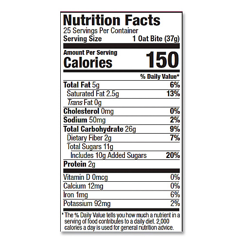 Bobo's Stuff'd Oatmeal Bites, Peanut Butter and Jelly, 1.3 oz Individually Wrapped, 25/Box (00216)