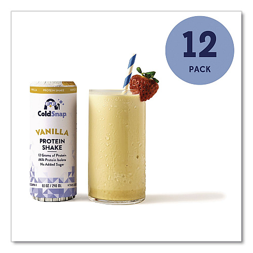 Vanilla Protein Shake Pod, 8.1 oz, Single Serve Pods for ColdSnap Machine, 12/Carton (100619)