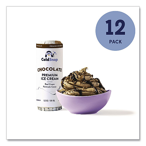 Ice Cream Pod, Chocolate, 5.2 oz Single Serve Pod for ColdSnap Machine, 12/Carton (600039)