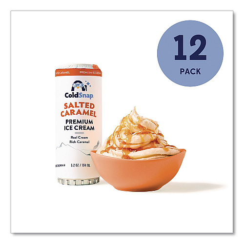 Ice Cream Pod, Salted Caramel, 5.2 oz Single Serve Pod for ColdSnap Machine, 12/Carton (600040)