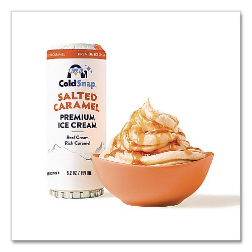 Ice Cream Pod, Salted Caramel, 5.2 oz Single Serve Pod for ColdSnap Machine, 12/Carton (600040)