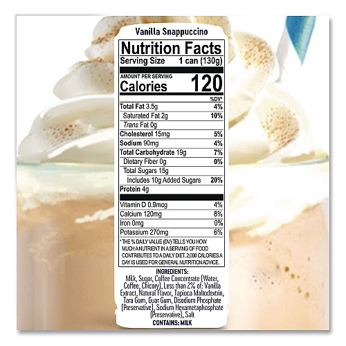 French Vanilla Snappuccino Frozen Latte Pod, 7. 1 oz Pod for ColdSnap Machine, 12/Carton (600041)