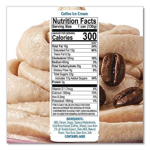 Ice Cream Pod, Coffee, 5.2 oz Single Serve Pod for ColdSnap Machine, 12/Carton (600089)