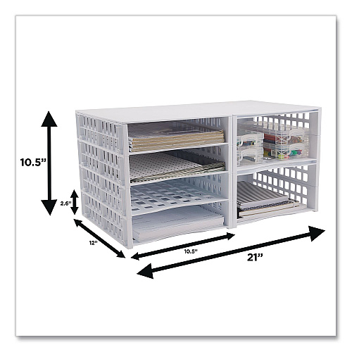 Thinkspace Literature Organizer, 8 Sections, 21 x 12.25, White (39444)