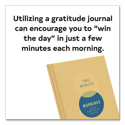 Chronicle Books Guided Journal: Two Minute Mornings - Win Your Day Every Day by Neil Pasricha, Gold/Blue Cover, (152) 6.25 x 4.75 Sheets (978145216346)