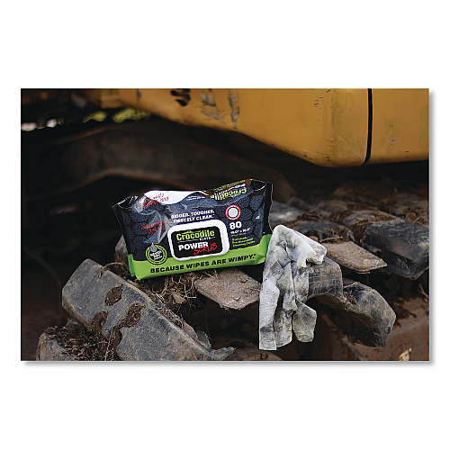 Crocodile Cloth PowerSCRUB Cleaning Cloths, 10 x 15, White, 80/Pack (6500080)